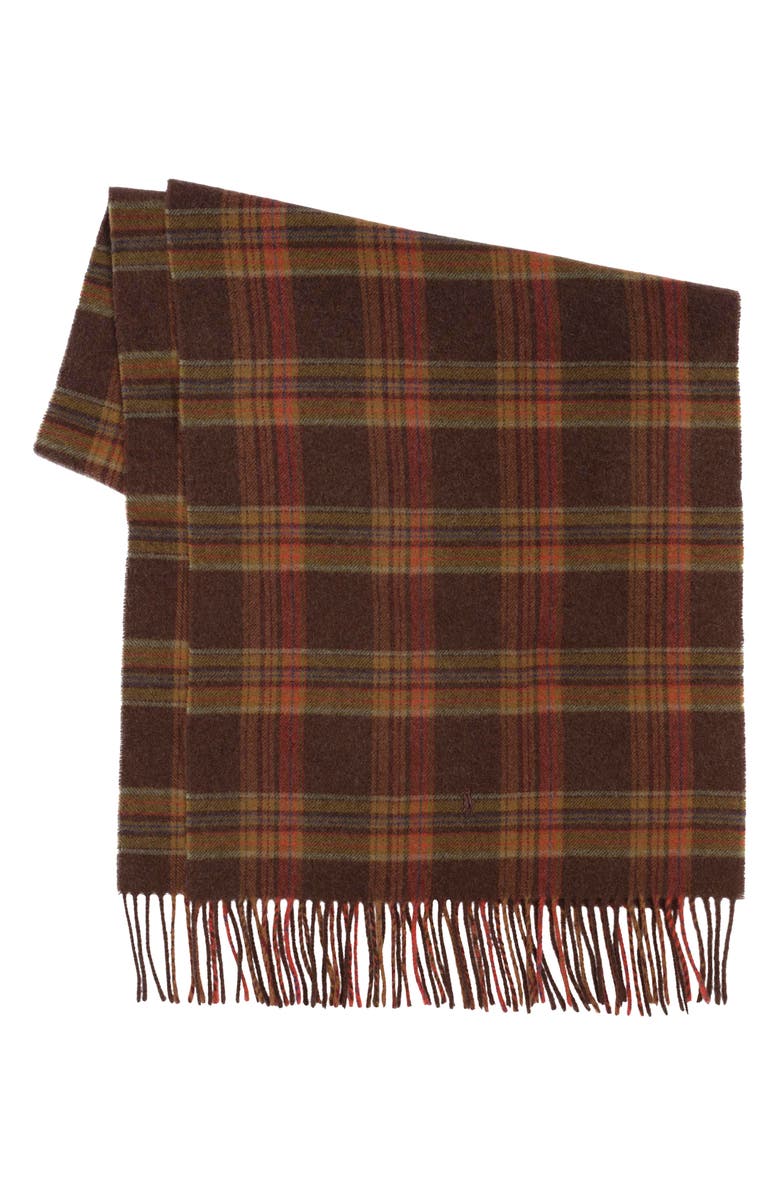 Polo Ralph Lauren Plaid Wool & Cashmere Scarf, Alternate, color, 