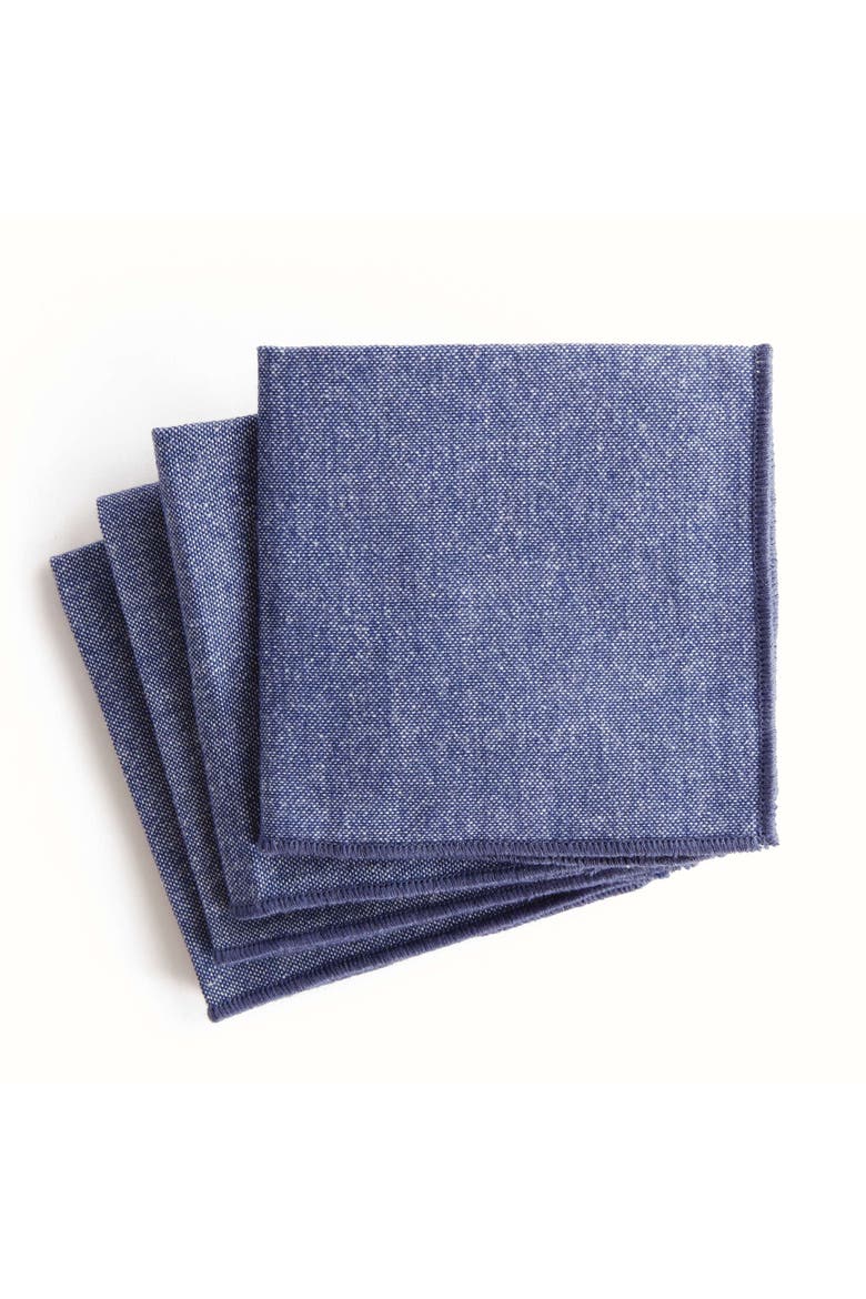 Barclay Butera Miramar Cocktail Napkins Set Of 4, Main, color, Blue