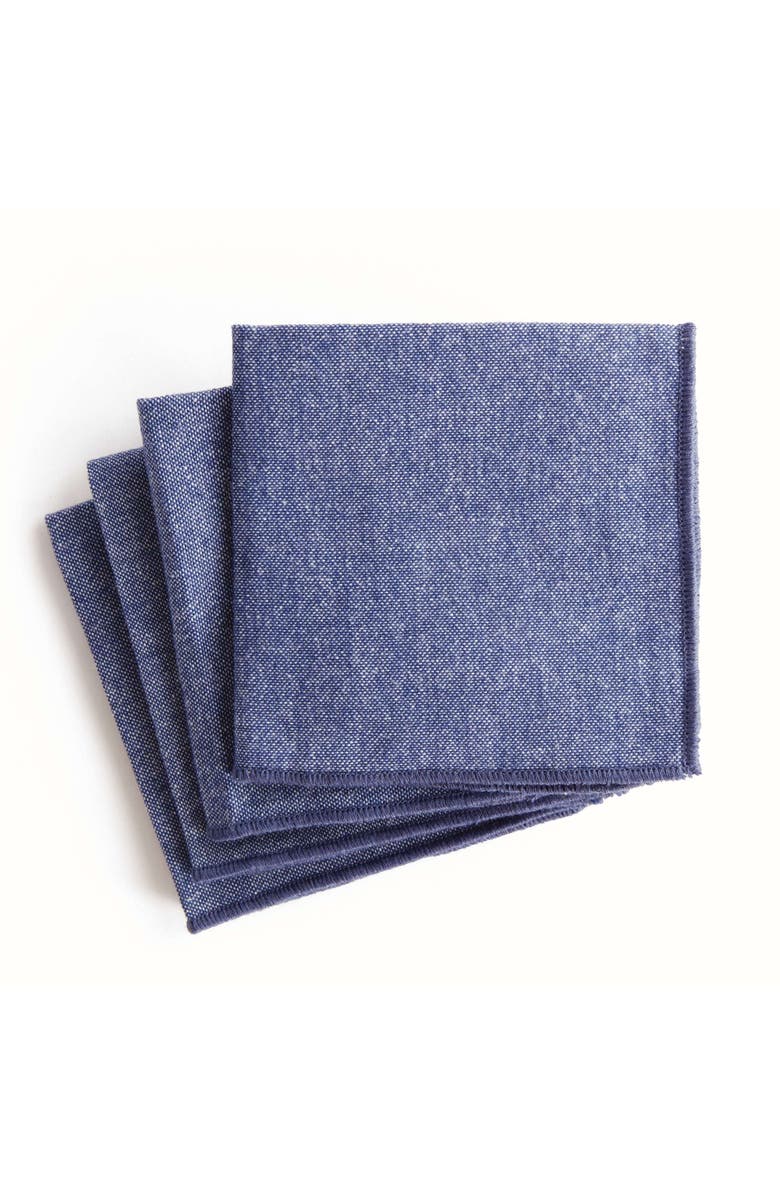 Napa Home & Garden Barclay Butera Miramar Cocktail Napkins Set Of 4, Main, color, Blue