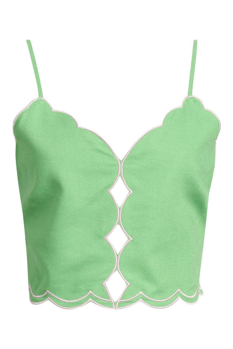 Muro Scallop Top, Alternate, color, GREEN