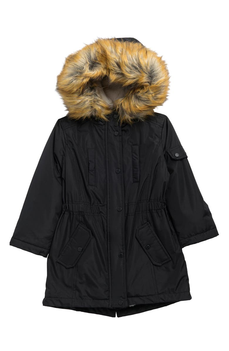 Urban Republic Kids' Heavyweight Coat with Faux Fur Trim, Main, color,