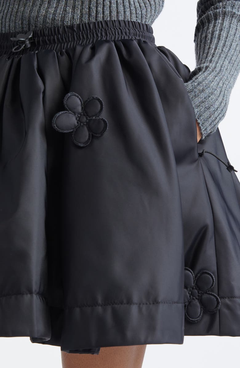 Cecilie Bahnsen Brunella Nylon Skirt, Alternate, color, Black