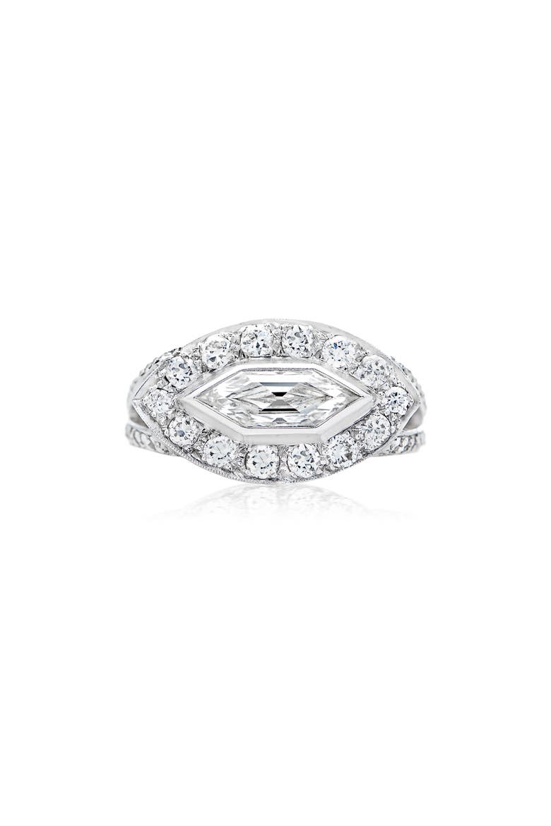 Bullet Marquise Dinner Ring, Main, color, PLATINUM