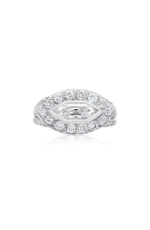 Mindi Mond Bullet Marquise Dinner Ring in Platinum  product
