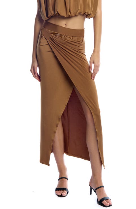 Ferris Draped Midi Skirt