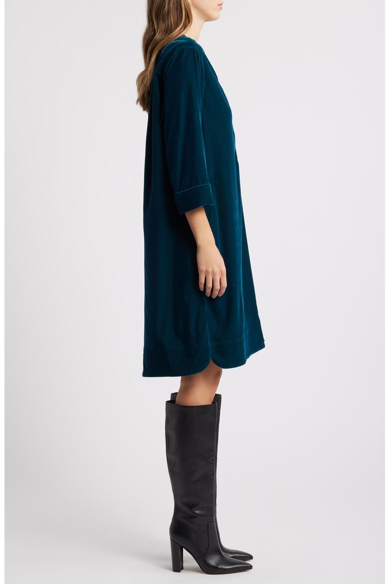 Nokolo Velvet Shift Dress, Alternate, color, REFLECT POND