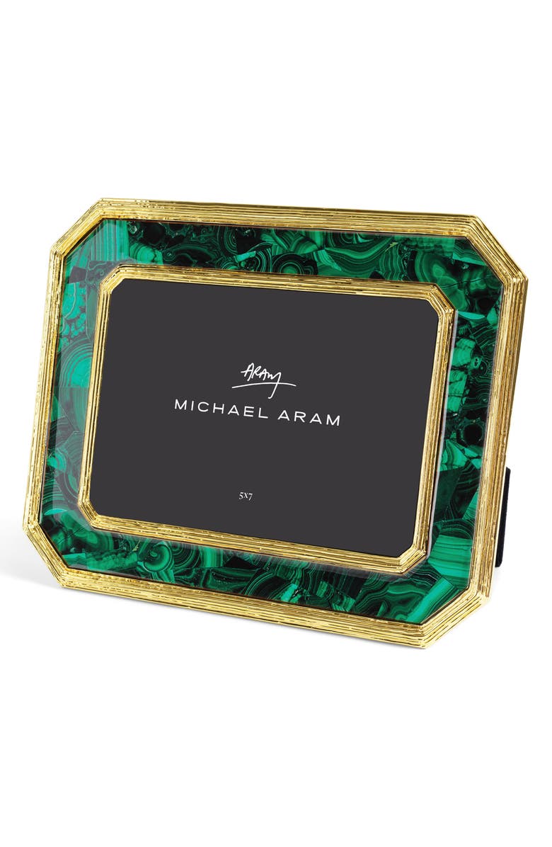 Michael Aram Malachite Geometric Picture Frame, Alternate, color, Green/Gold