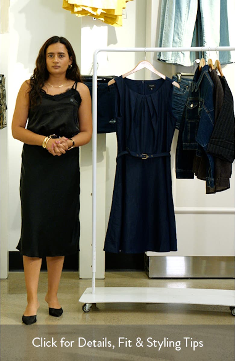 Sleeveless Belted Fit & Flare Dress, sales video thumbnail