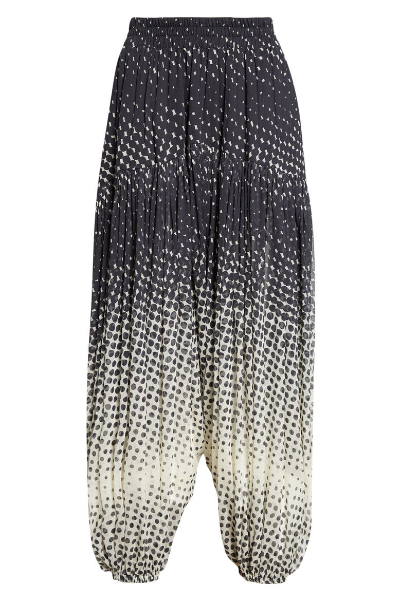 Halftone Wiggle Dot Harem Pants, Alternate, color, BLACK MULTI