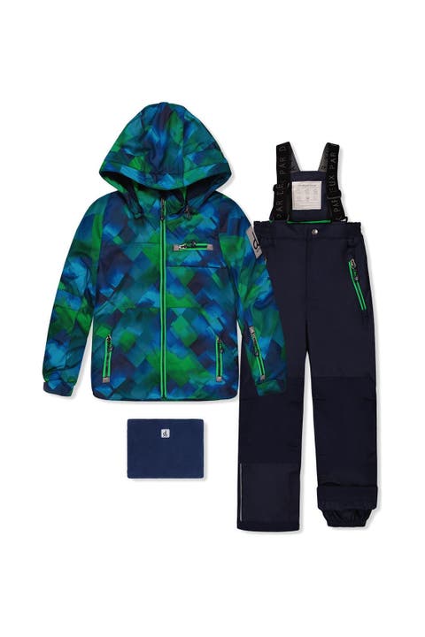 Play Checkered Jacket & Pants Two Piece Snowsuit