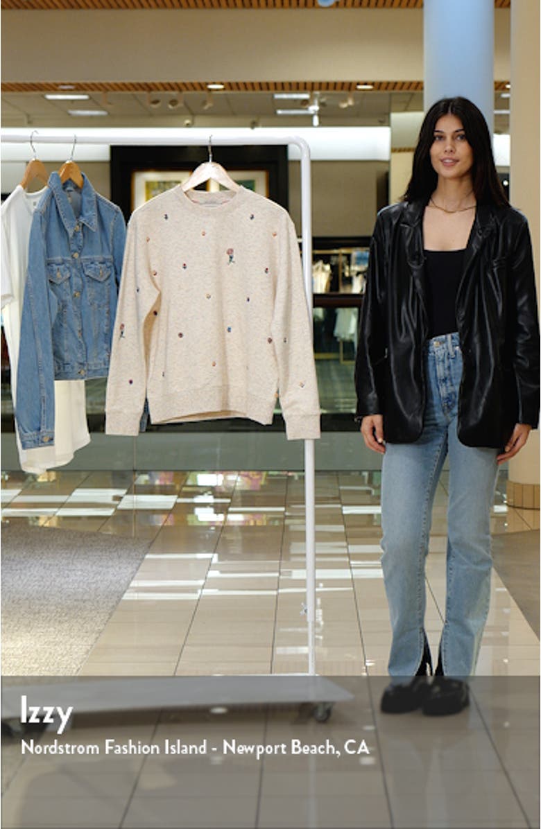 Embroidered Mélange Sweatshirt, sales video thumbnail