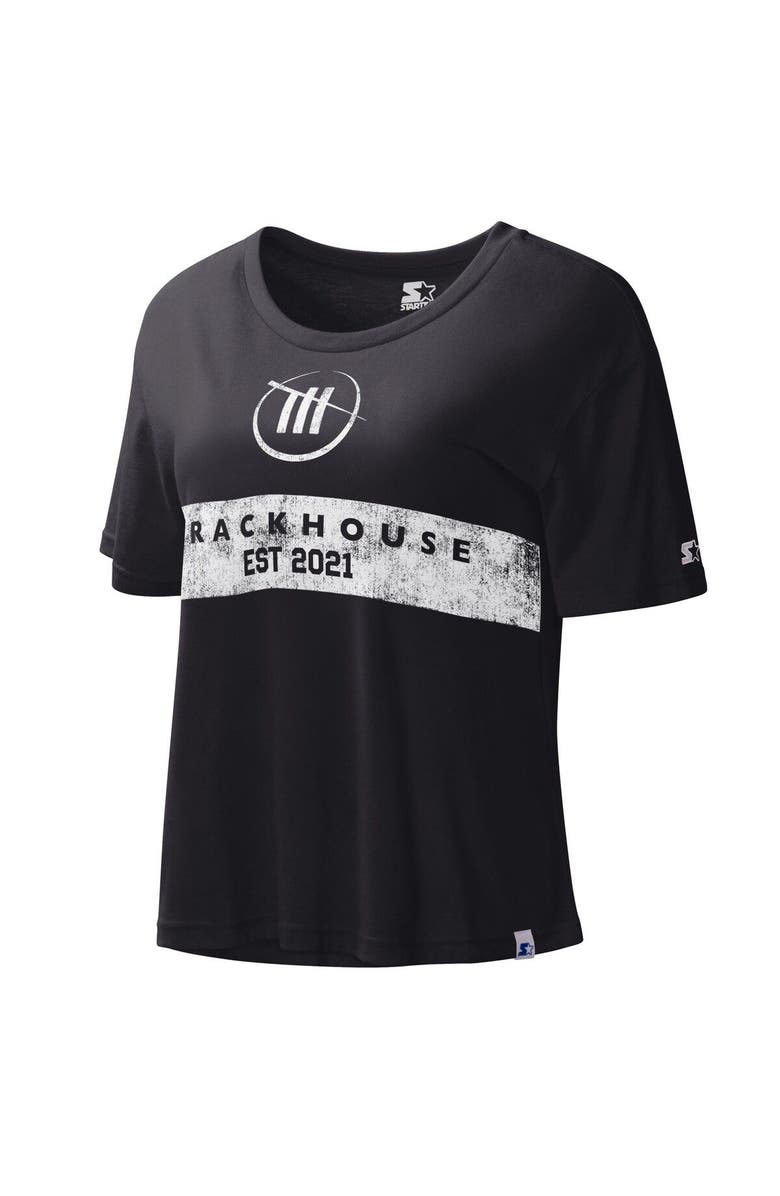 STARTER Women's Starter Black TRACKHOUSE RACING Record Setter T-Shirt, Main, color, Black