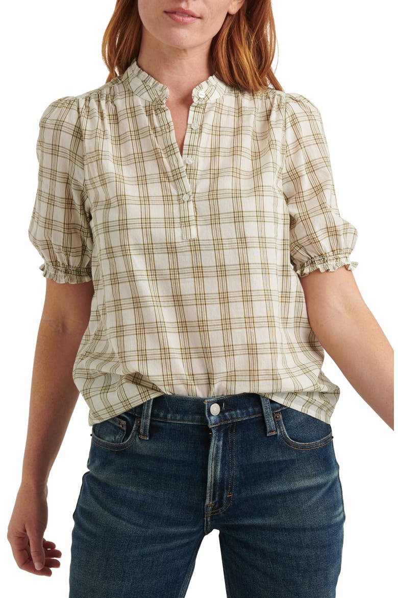 Frill Popover Top, Main, color, NATURAL MULTI