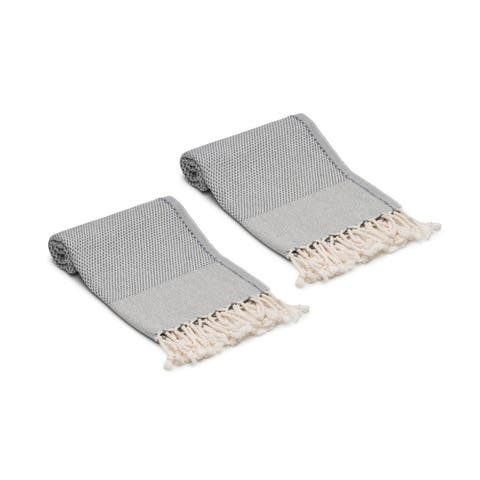 Whisper Weight Turkish Cotton Hand Towels - Set of 2