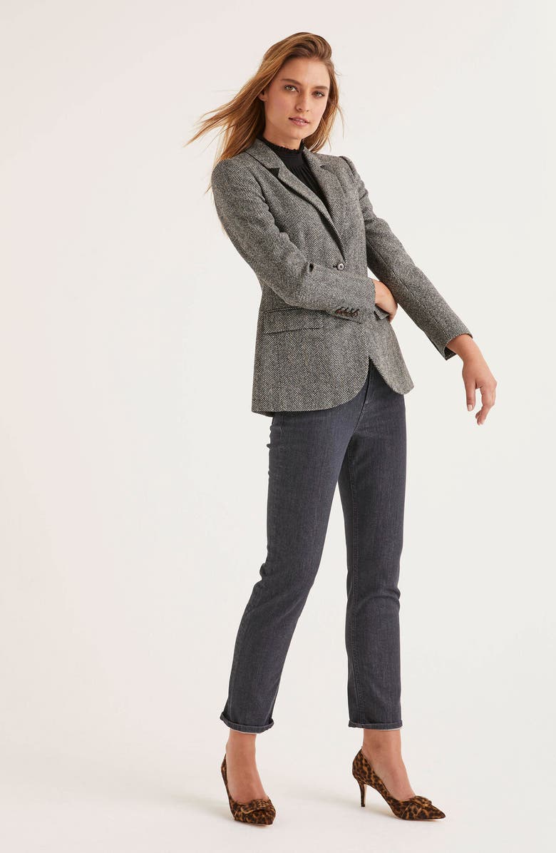 Boden Smyth Herringbone Tweed Wool Blazer, Alternate, color, 