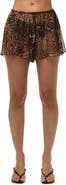 Naked Wardrobe Leopard Print Chiffon Shorts