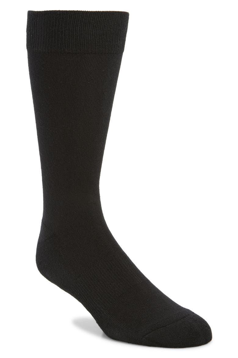 Cushion Foot Socks, Main, color, BLACK
