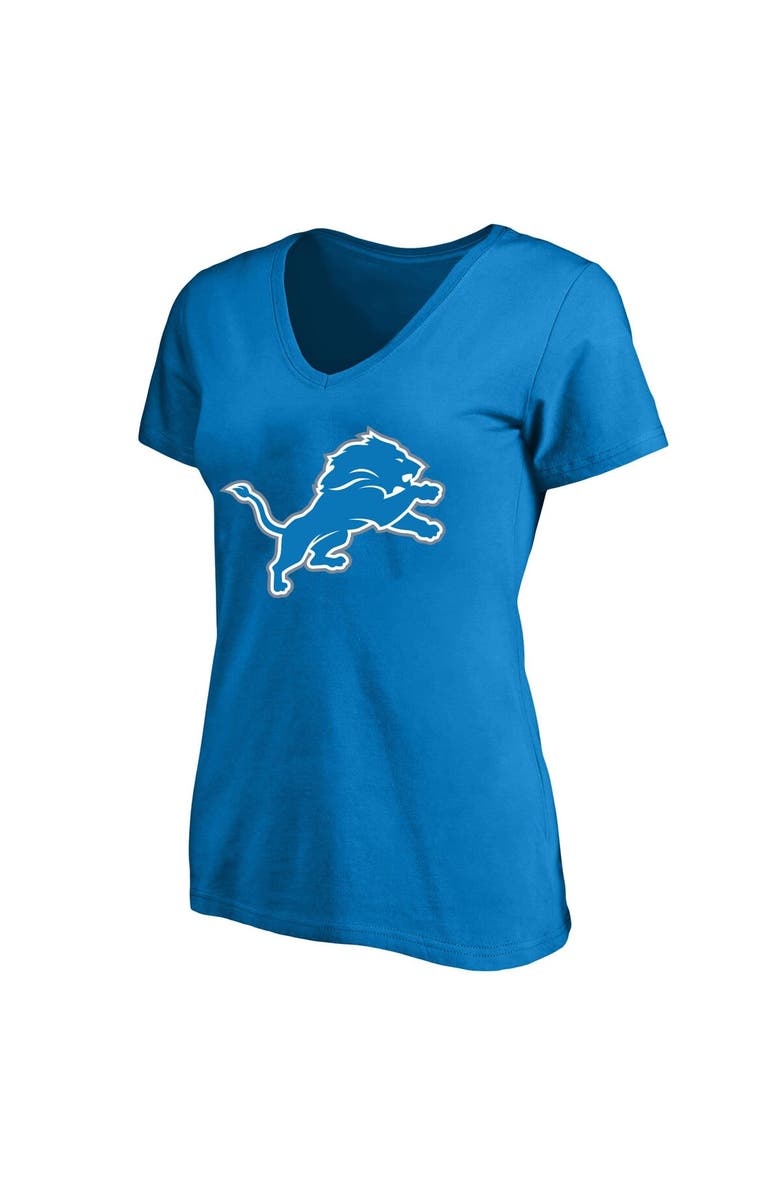 FANATICS Women's Jahmyr Gibbs Blue Detroit Lions Plus Size Fair Catch Name & Number V-Neck T-Shirt, Alternate, color, 