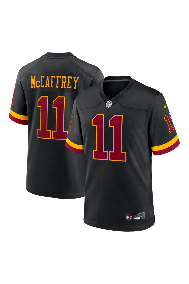 Men's Nike Luke McCaffrey Black Washington Commanders Hail Raiser Alternate Game Jersey, Main, color, Black