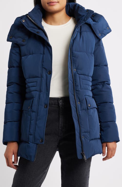 Sam Edelman Parka With Removable Hood In Blue
