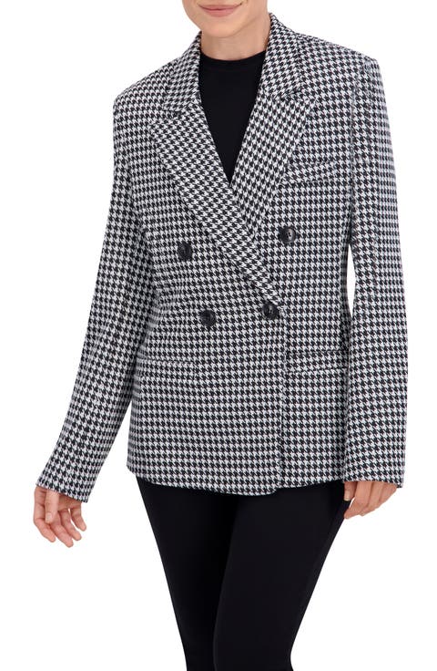 Plaid Double Breasted Blazer