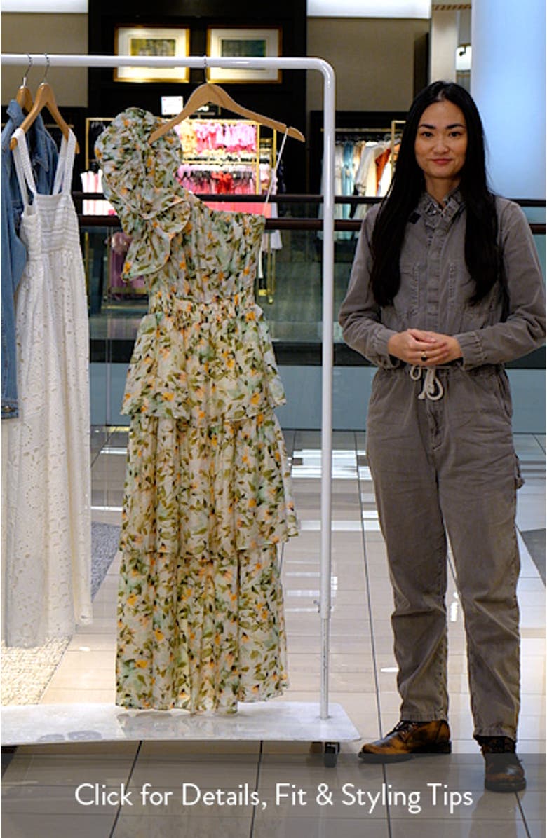 Imelda Floral One-Shoulder Dress, sales video thumbnail