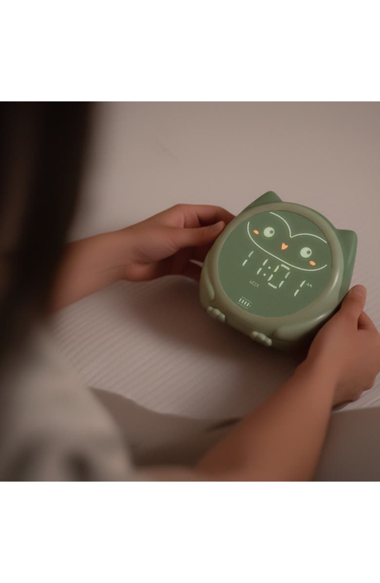 Cloud B Owlie - The Magical Sleep Trainer & Toddler Alarm Clock with Nightlight, Alternate, color, Green