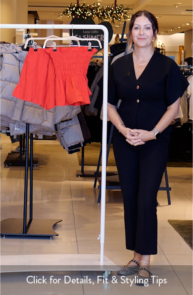 Kaiya Cotton Strapless Top & Shorts Set, sales video thumbnail