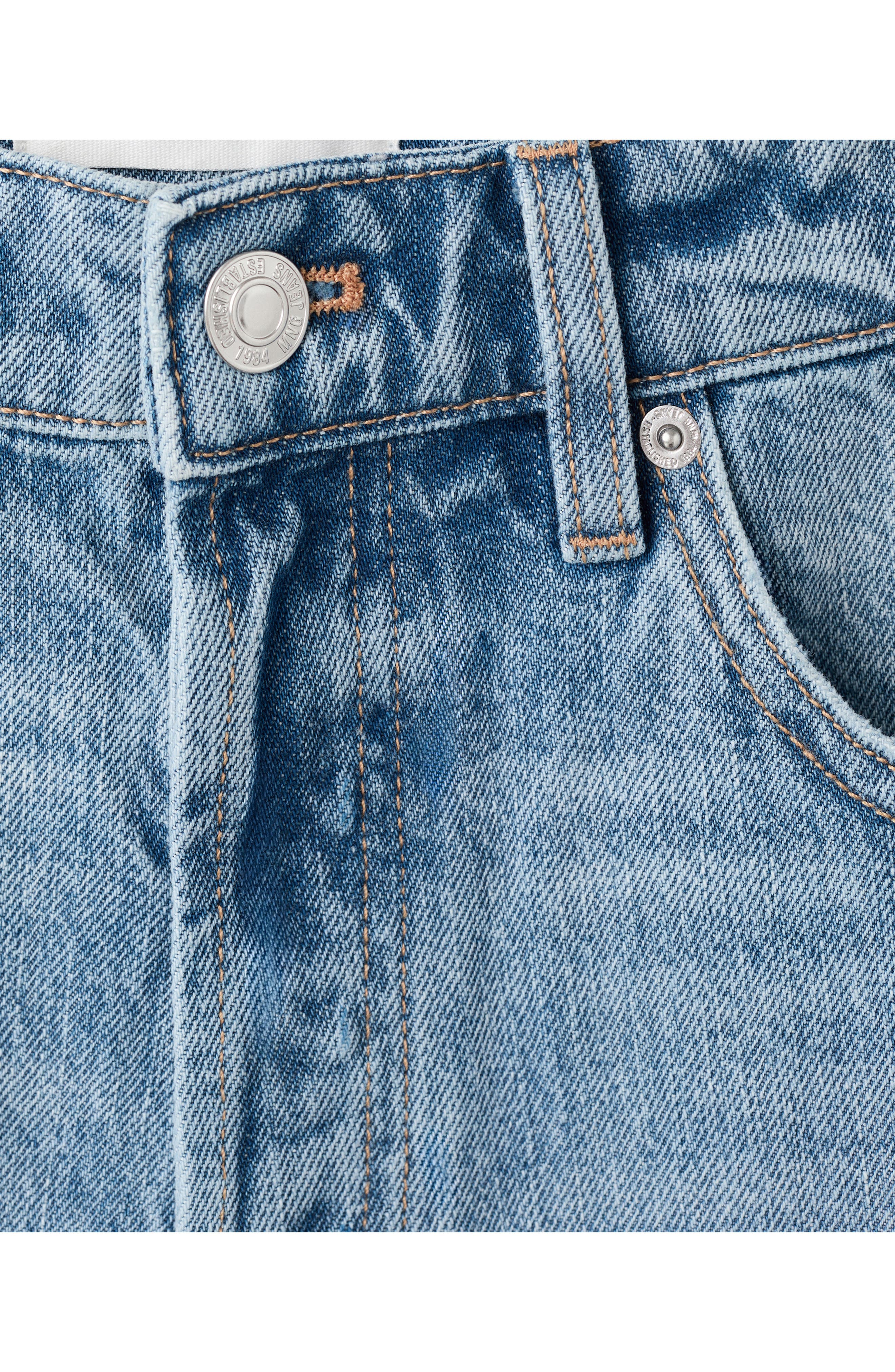 Frayed Side Slit Denim Shorts - image 2