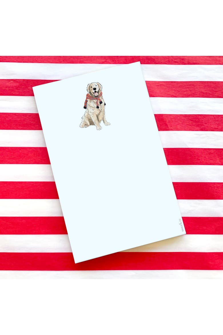 Preppy Retriever 5" x 8" Winter Notepad, Alternate, color, Multi-Pack