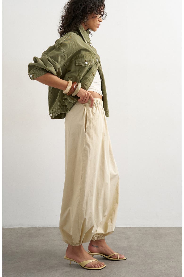 Cotton Balloon Pants, Alternate, color, YELLOW