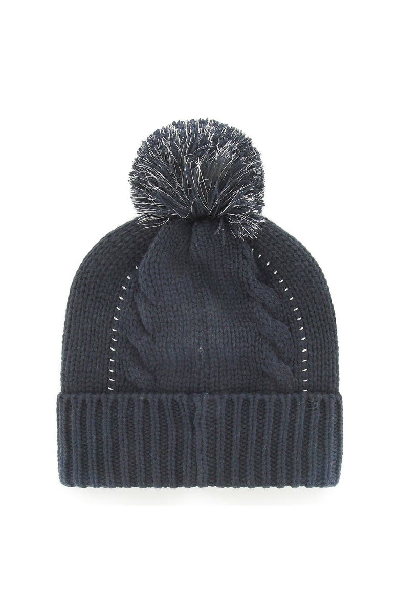 '47 Women's '47 Navy Auburn Tigers Bauble Cuffed Knit Hat with Pom, Alternate, color,