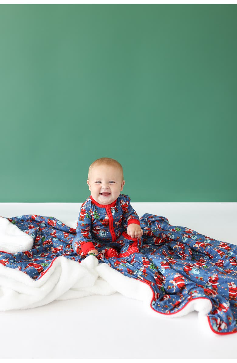 Posh Peanut Santa Clause Plush Reversible Patoo Blanket, Alternate, color,