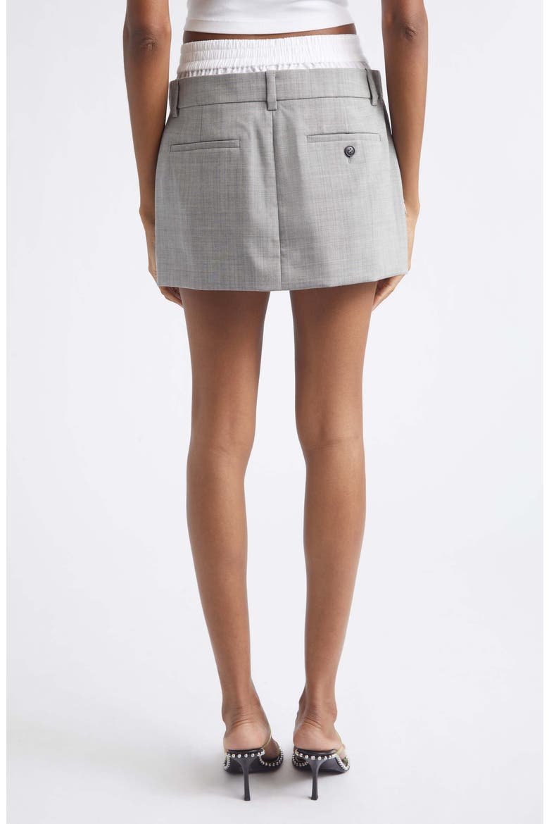 Prestyled Pleated Wool Boxer Waist Miniskort, Alternate, color, LIGHT HEATHER GREY