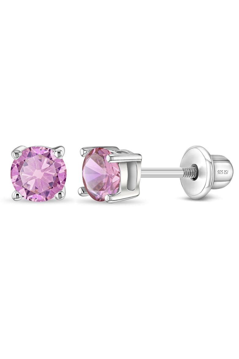 Classic Round Solitaire Earrings, Main, color, October