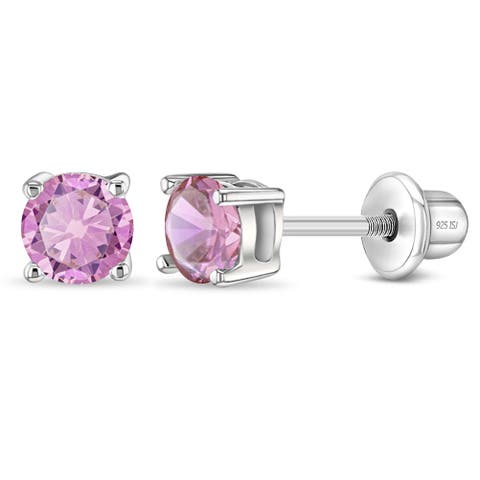 Classic Round Solitaire Earrings
