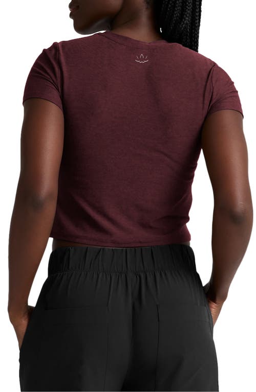 Beyond Yoga Featherweight Crop T-shirt In Brown