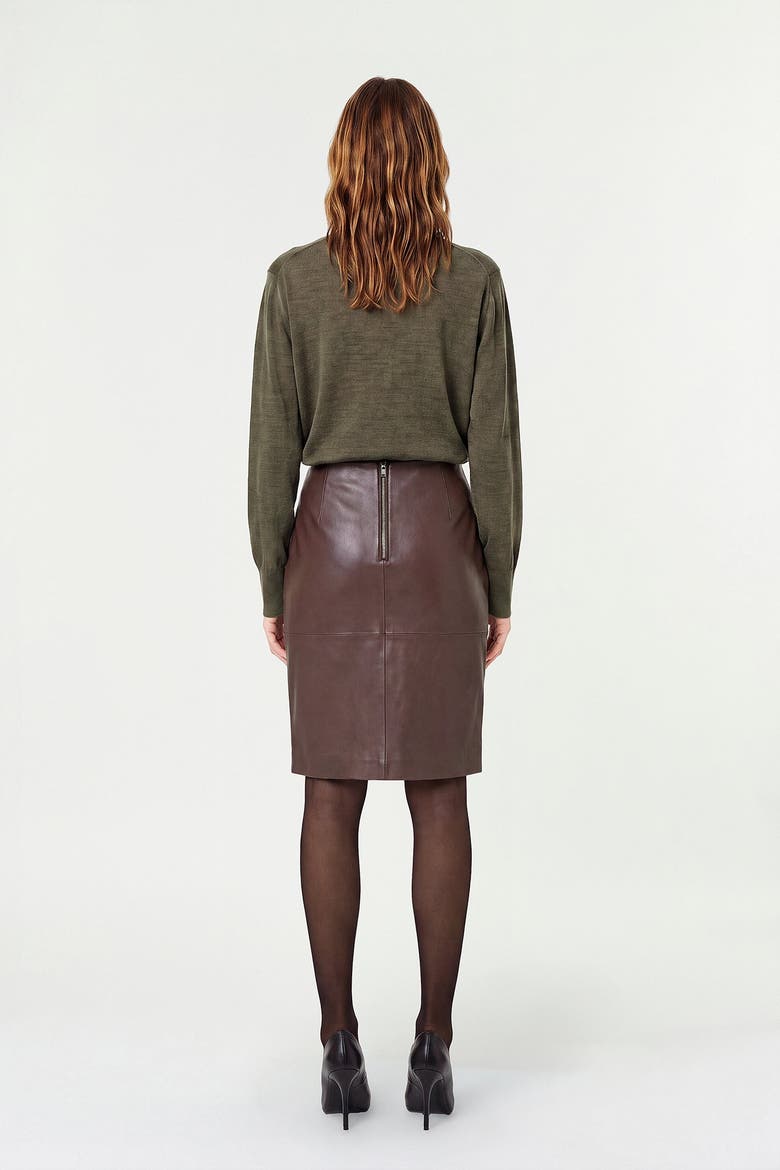 Veda Tie Neck Sweater, Alternate, color, Olive