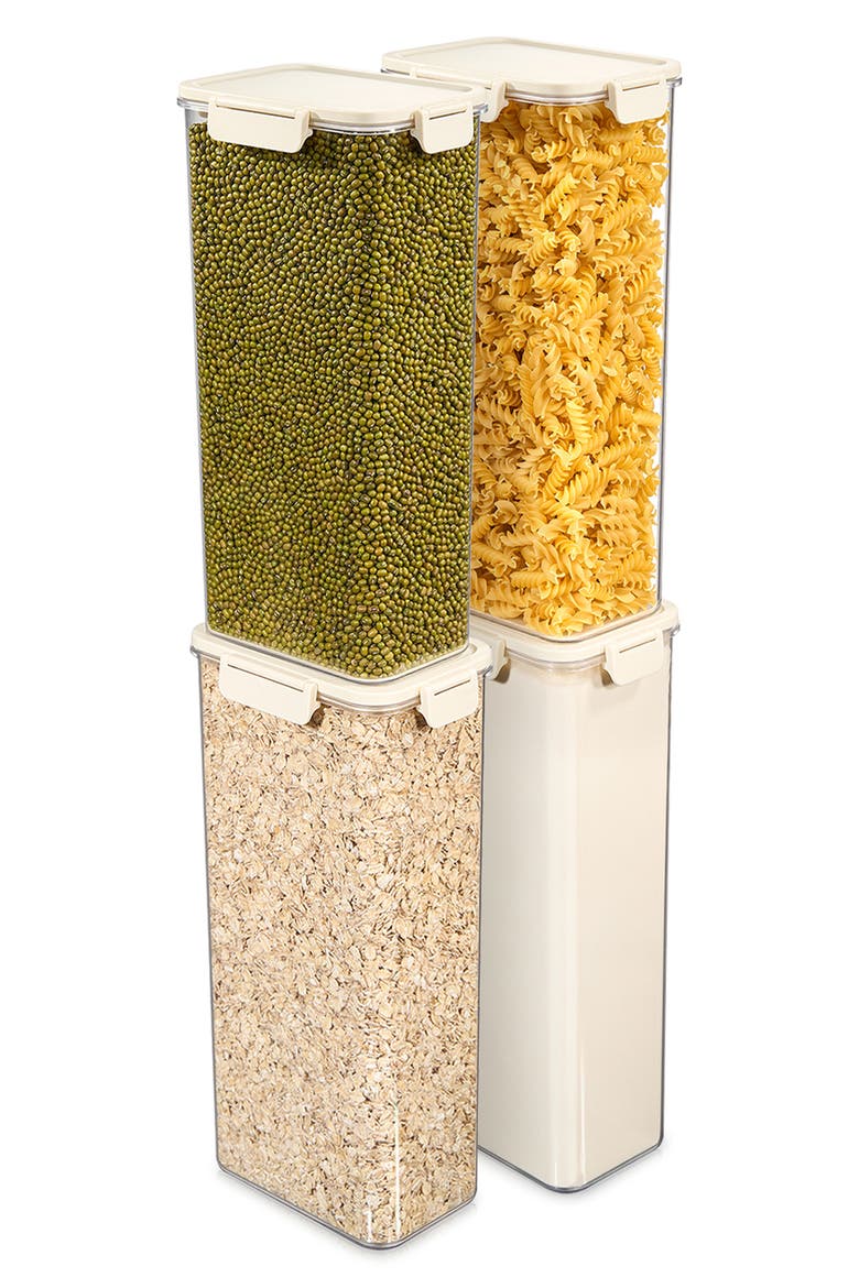 Set of 4 Airtight Food Storage Containers, Alternate, color, NO COLOR