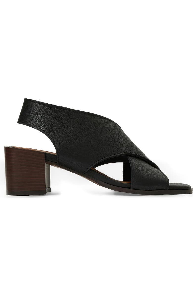 Aquatalia Dovera Weatherproof Sandal, Alternate, color, Black Pebbled Leather