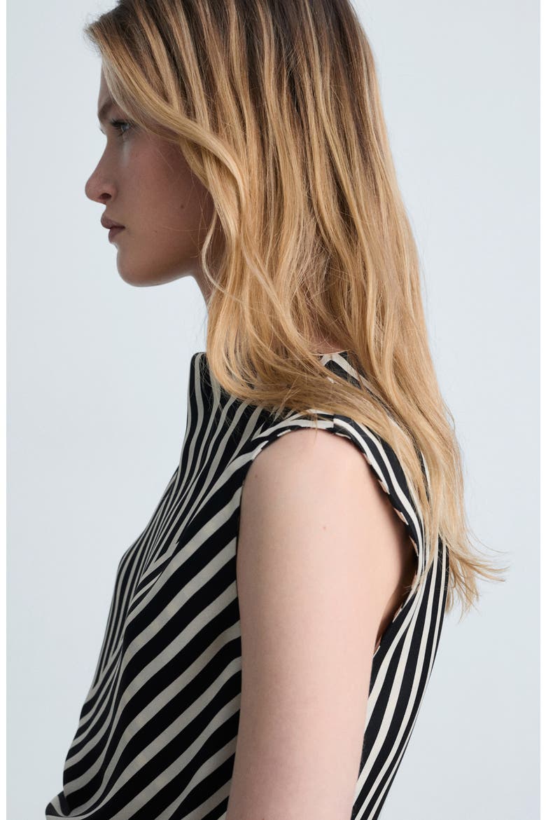 Dunia Stripe Top, Alternate, color, BLACK