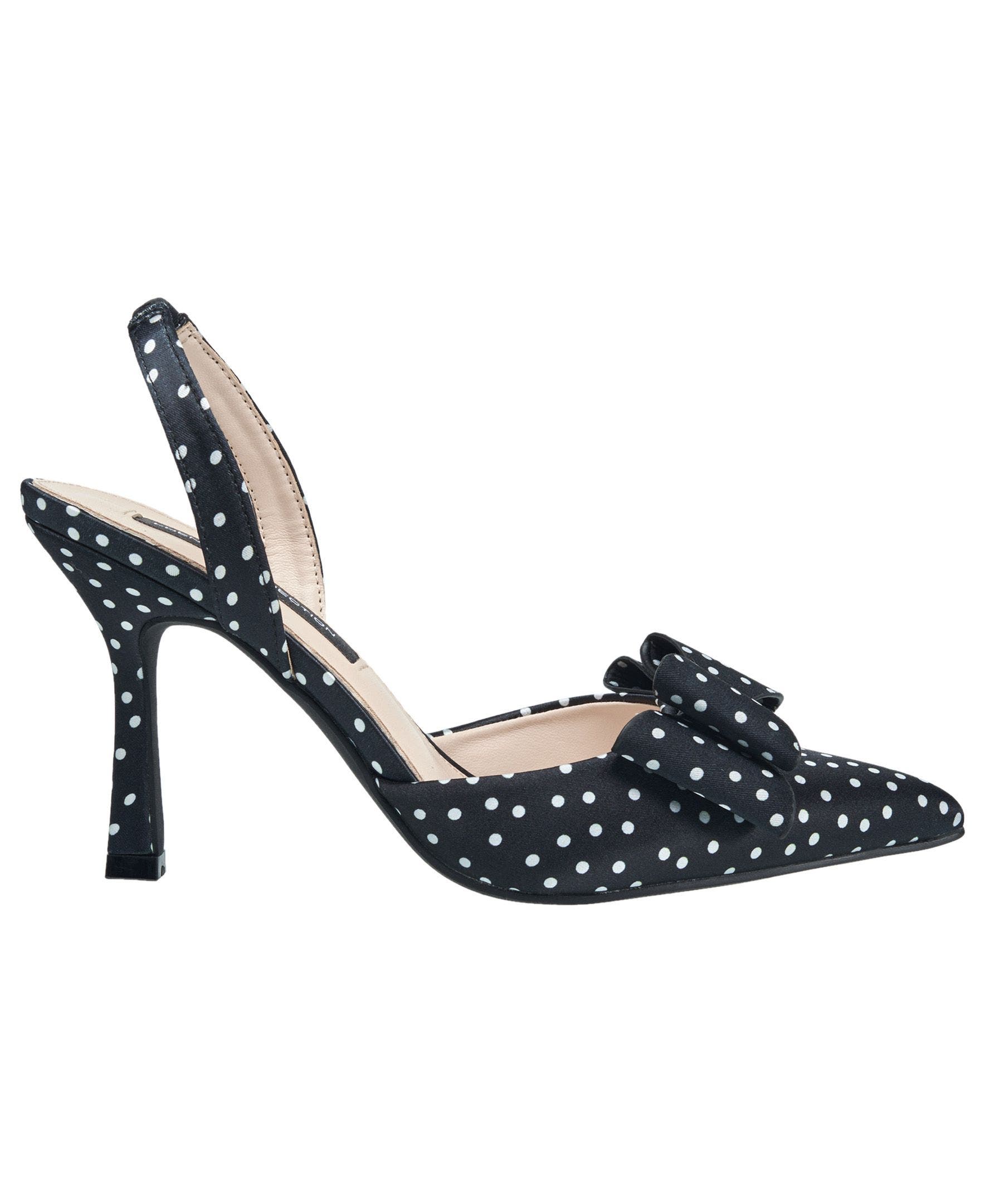 French Connection Betti Bow Slingback Heel, Alternate, color, Black