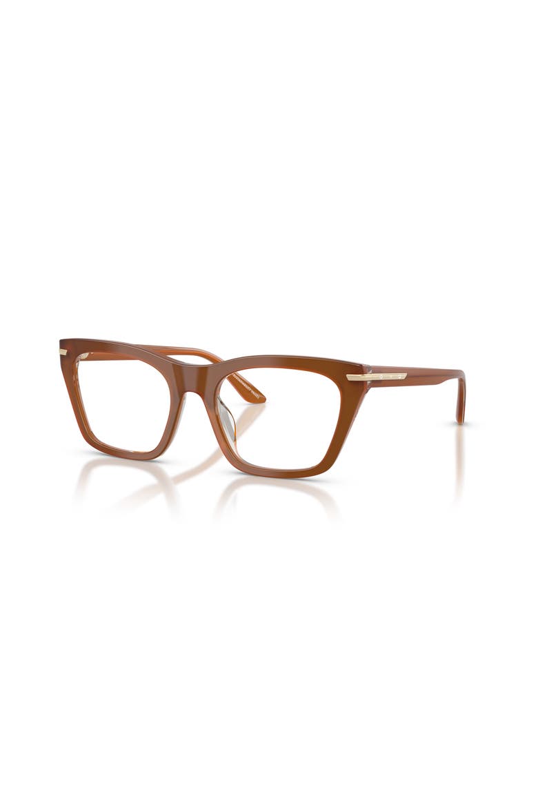 53mm Cat Eye optical glasses, Main, color, Brown