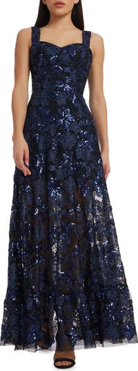 strapless open back dress A Line Spaghetti Straps Corset Back Long Prom Dress PSK515 US14 / Purple main image 1