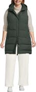Lands' End Wide Channel 600 Down Puffer Long Vest