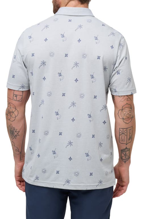 Travismathew Cove Dive Polo In Heather Light Grey