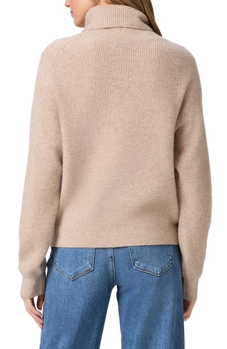 PAIGE Aria Turtleneck Cashmere Sweater, Alternate, color, Light Beige Heather