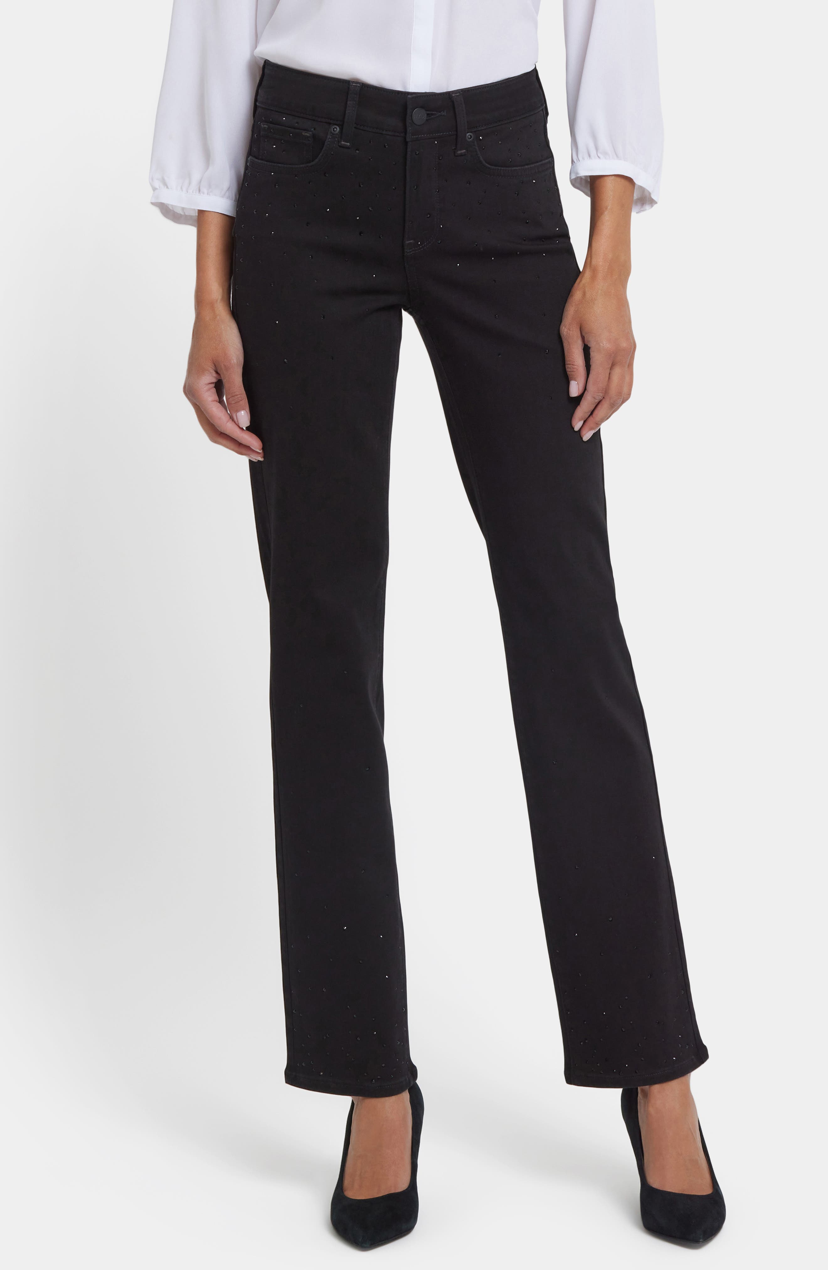 Marilyn Embellished Straight Leg Jeans