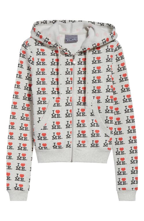 ASHLEY WILLIAMS ASHLEY WILLIAMS I HEART ME SHRUNKEN GRAPHIC HOODIE