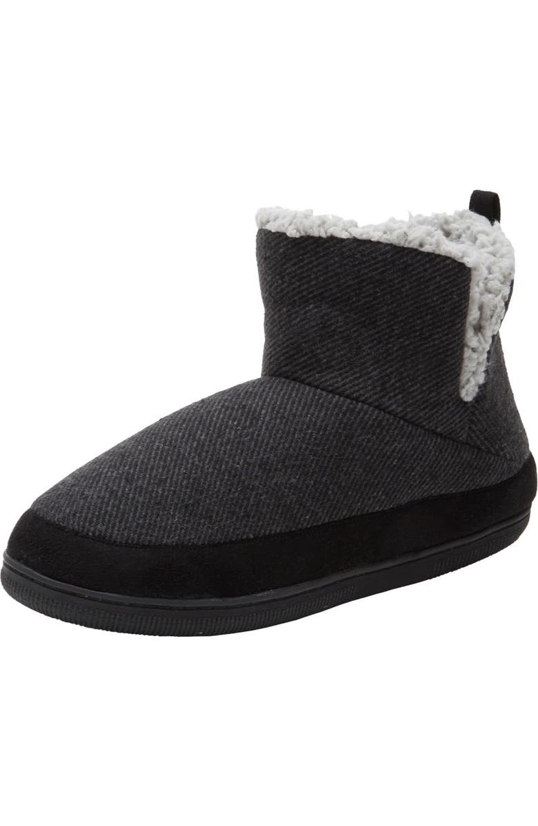 KingSize Fleece Lined Comfort Slipper Boot, Main, color, Black